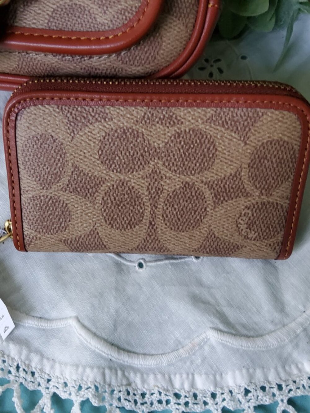 NWT Coach Signature Tabby Messenger 19 Crossbody+ Matching Zip Card Holder - Picture 4 of 15